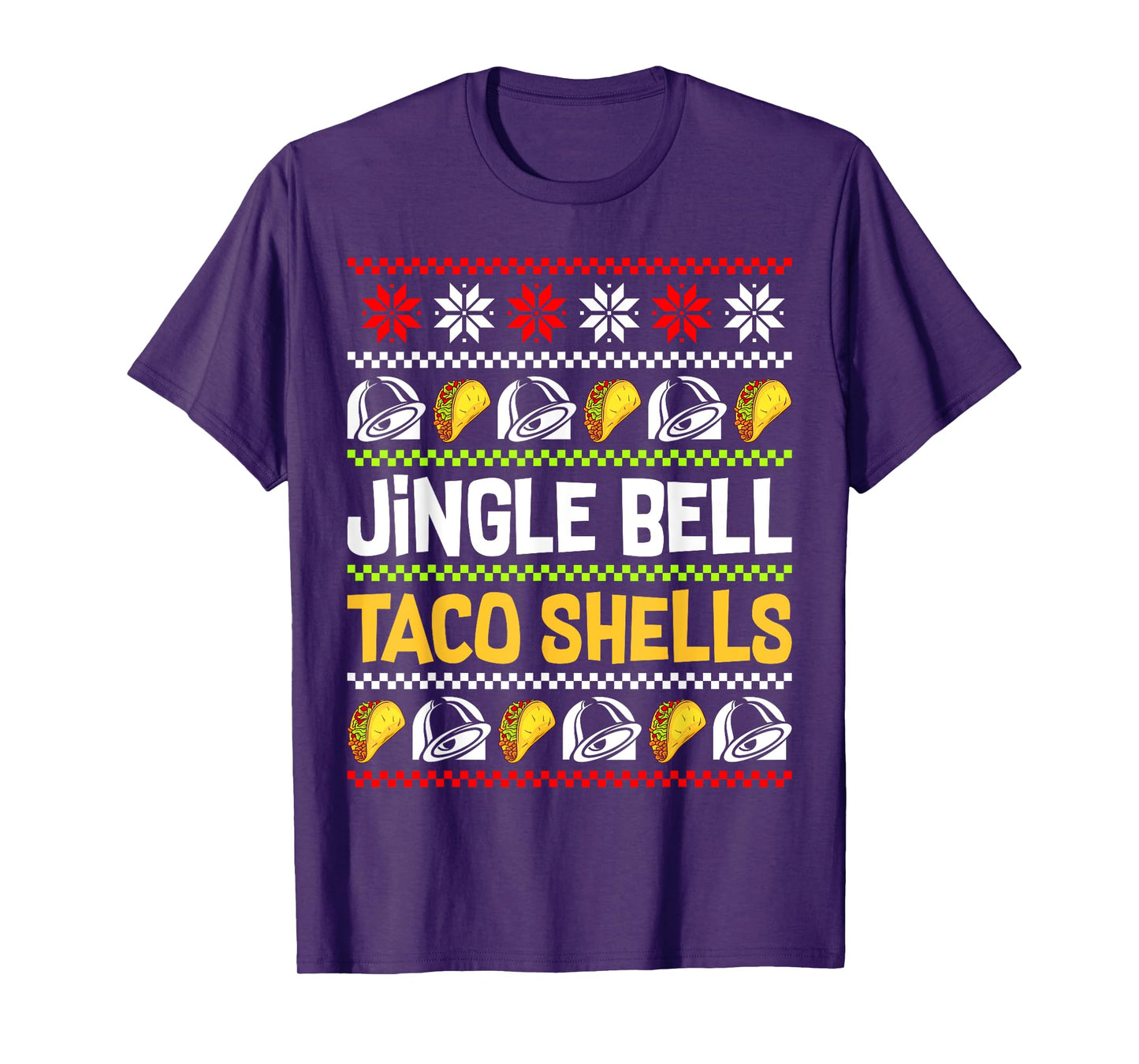 Groovy Christmas Jingle Bells Taco Shells Ugly Xmas Family T-Shirt