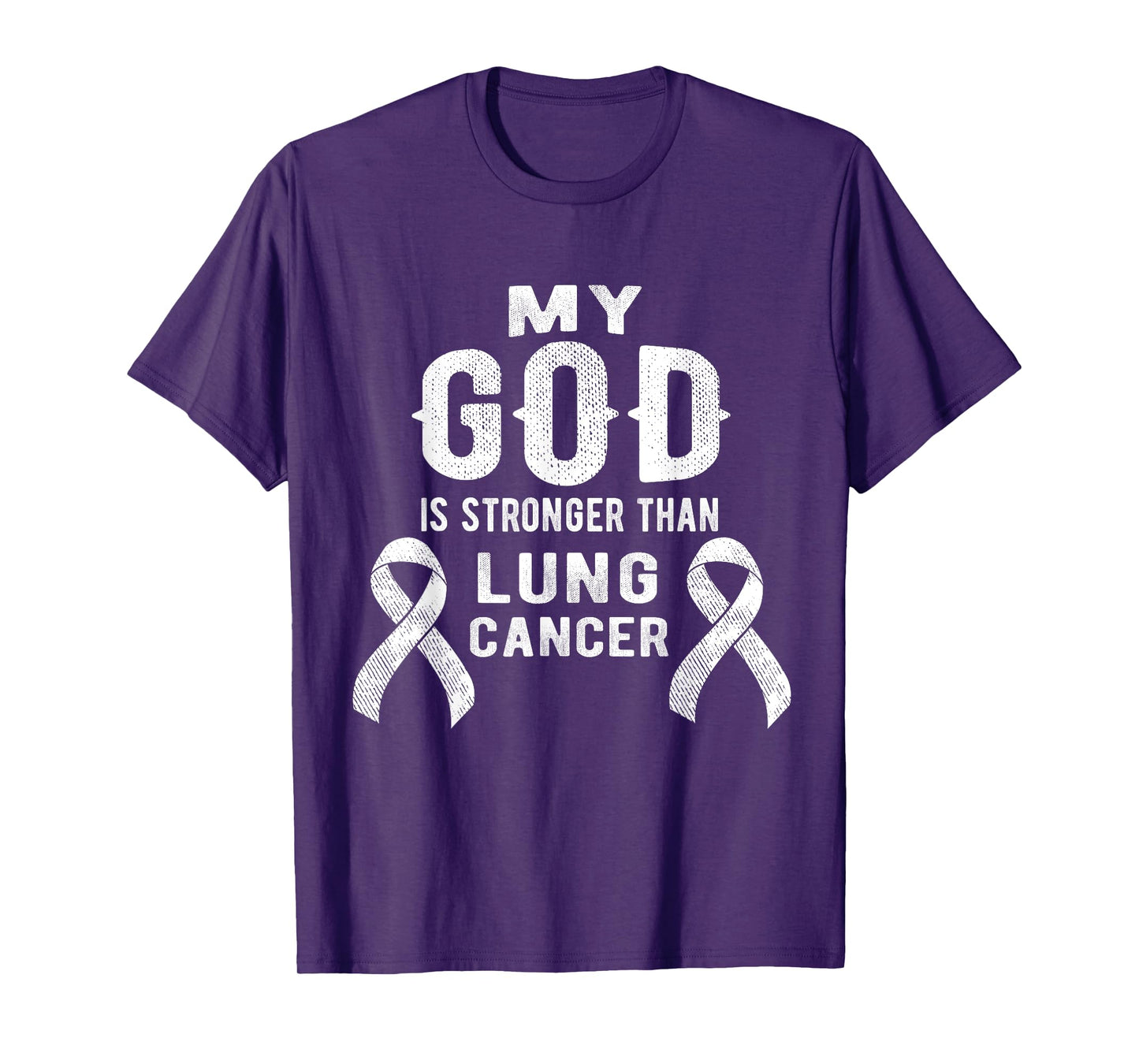 My God Is Stronger Than Lung Cancer Survivor Christian T-Shirt