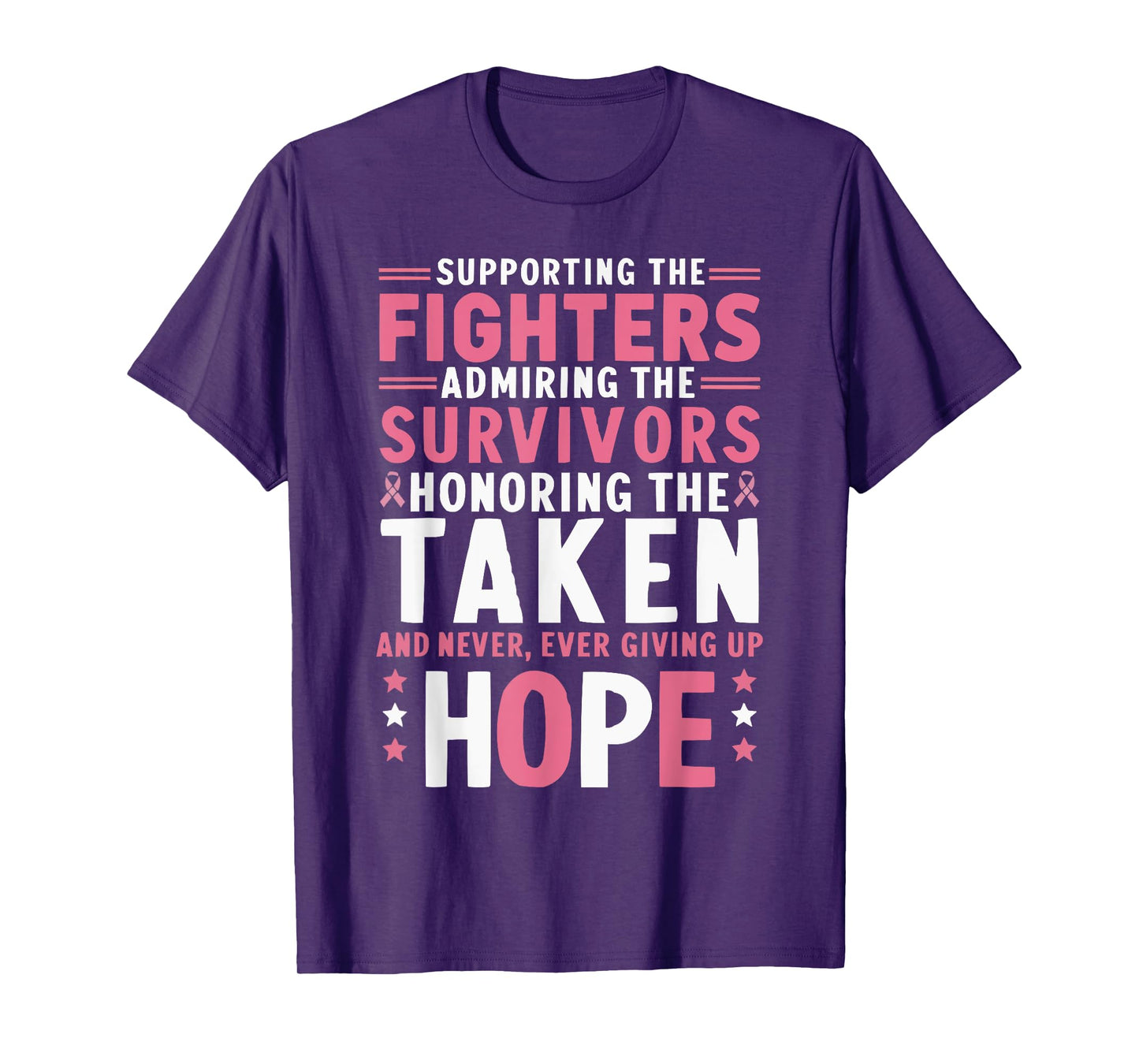Breast Cancer Awareness Cancer Support Pink Ribbon T-Shirt
