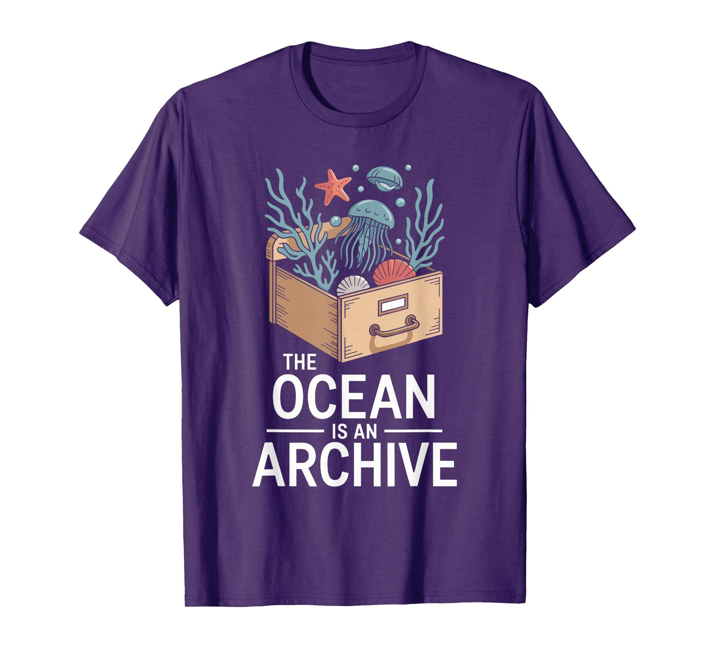 Ocean Academia Coastal Scholar Marine Science Nerd Vintage T-Shirt