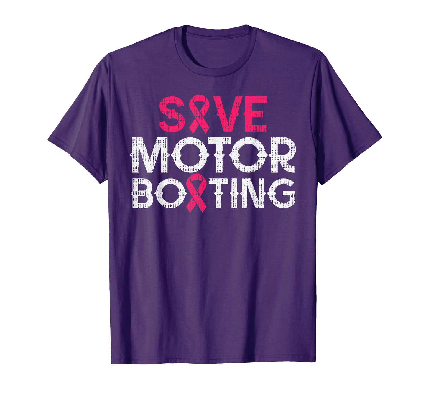 Save Motorboating Funny Breast Cancer Awareness Support Gift T-Shirt