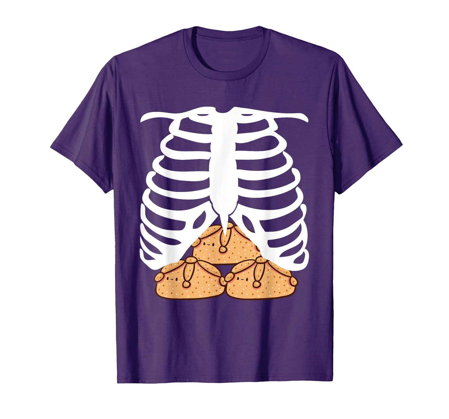 Skeleton Rib cage with Mexican Pan de Muerto - Food Costume T-Shirt