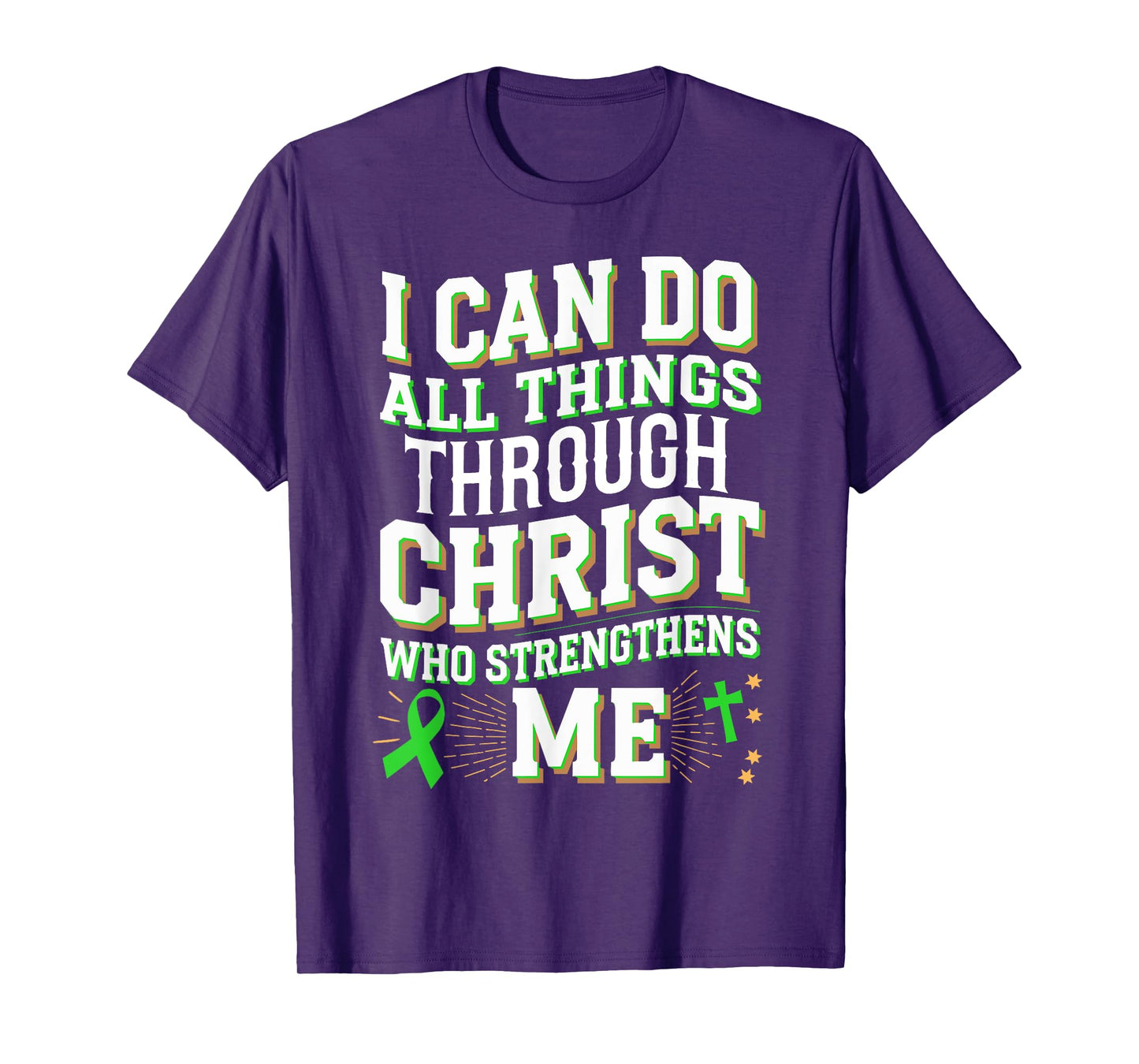 All Things Through Christ Gallbladder Cancer Awareness T-Shirt
