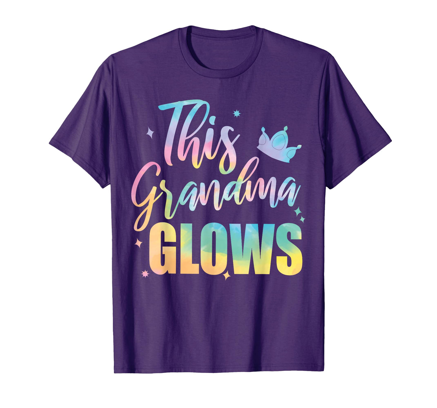 This Grandma Glows Colorful 80s 90s Happy Mothers Day T-Shirt