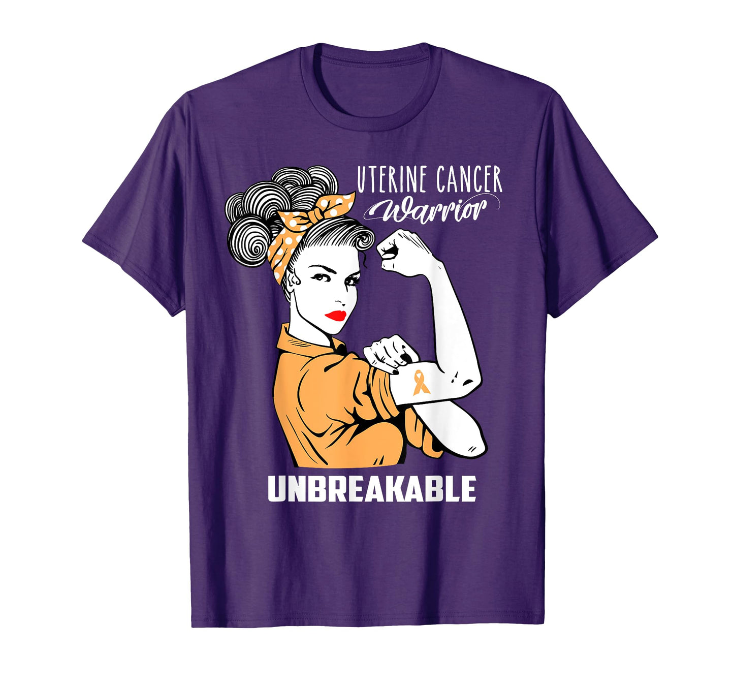 Uterine Cancer Warrior Unbreakable Shirt Awareness Gift T-Shirt