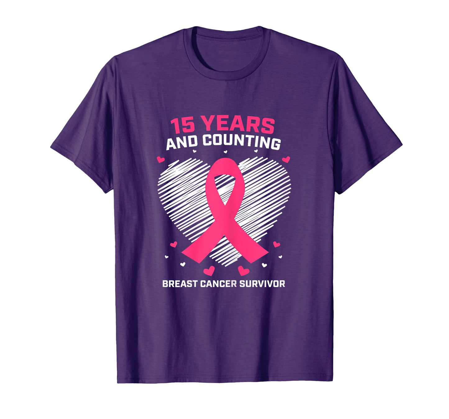 15 Years Cancer Free Gifts 15 Year Breast Cancer Survivor T-Shirt