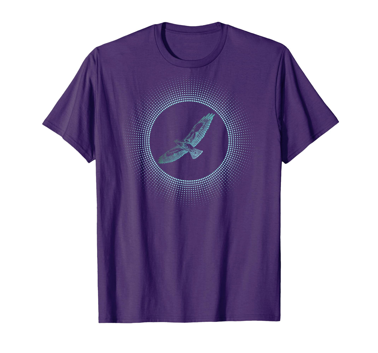 Tony Anderson Designs Hawk Invert T-Shirt - Unisex-Adults, Kids - Black - Short Sleeve - Classic Fit - Polyester 100% - Bird Print Design