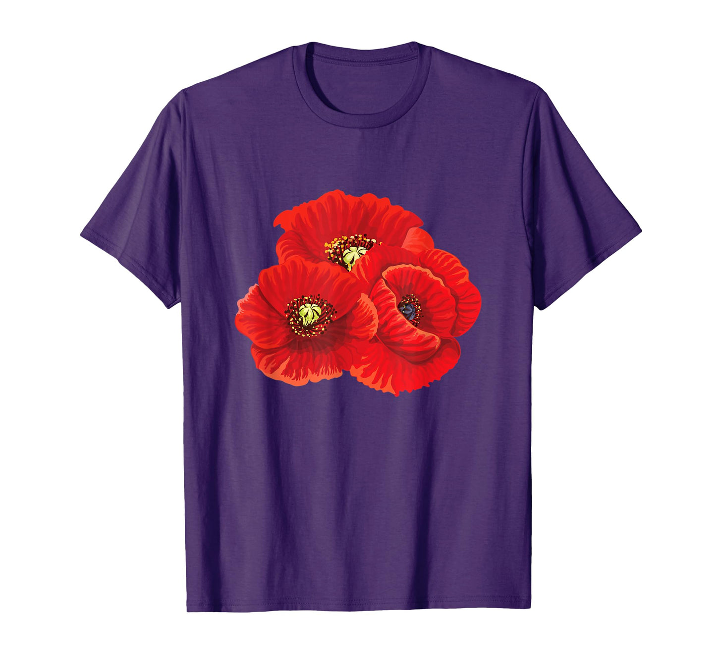 Poppy Flower Flowers Flora Nature Blossom Poppies Floral T-Shirt