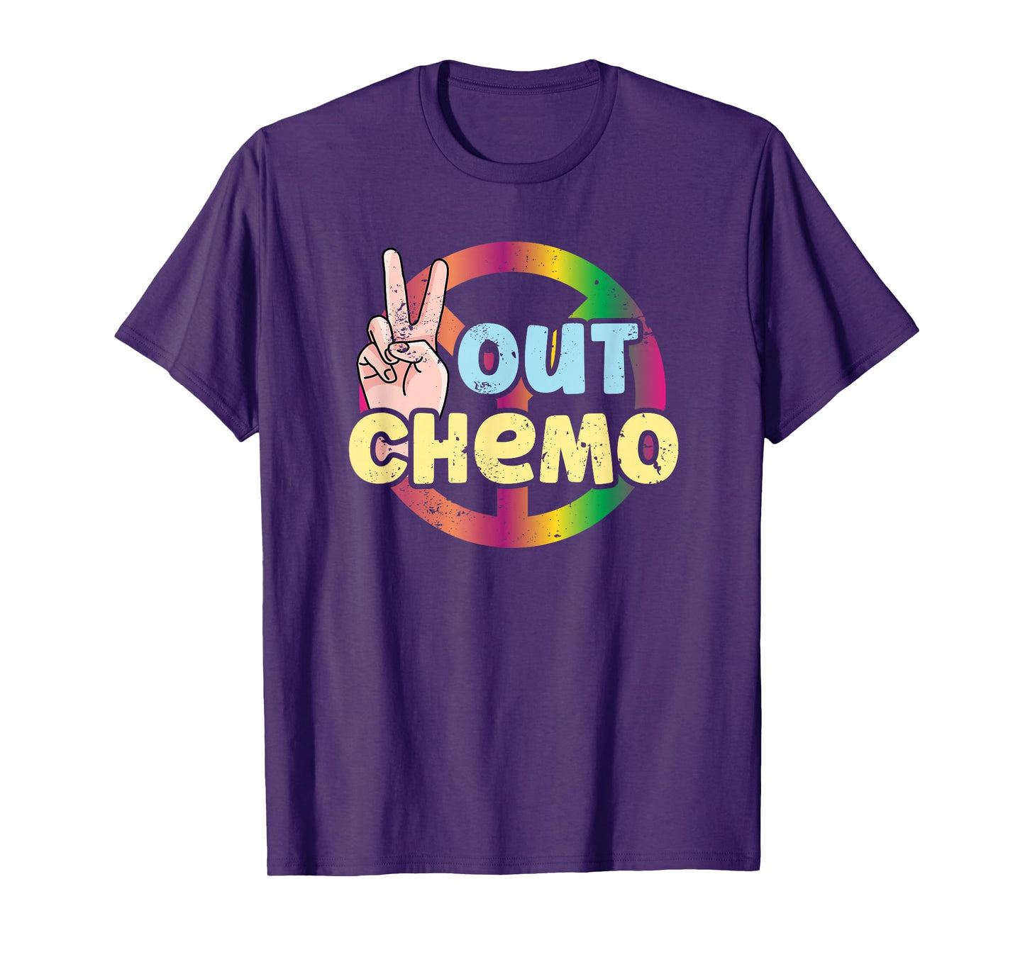 Peace-Out Chemo Cancer Awareness For Fighter Survivor T-Shirt