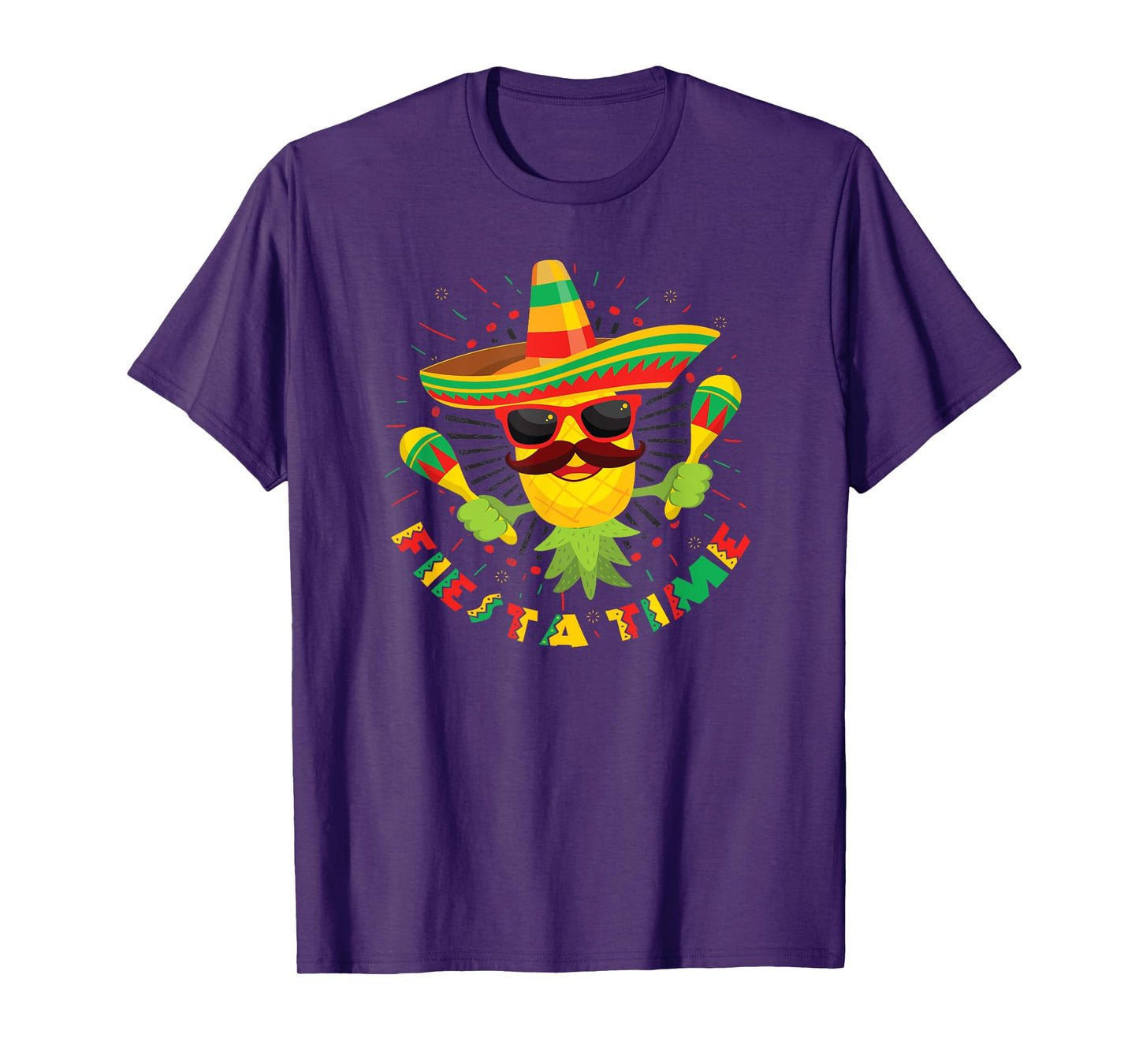 Swingers Upside Down Pineapple Cinco De Mayo Fiesta Time T-Shirt