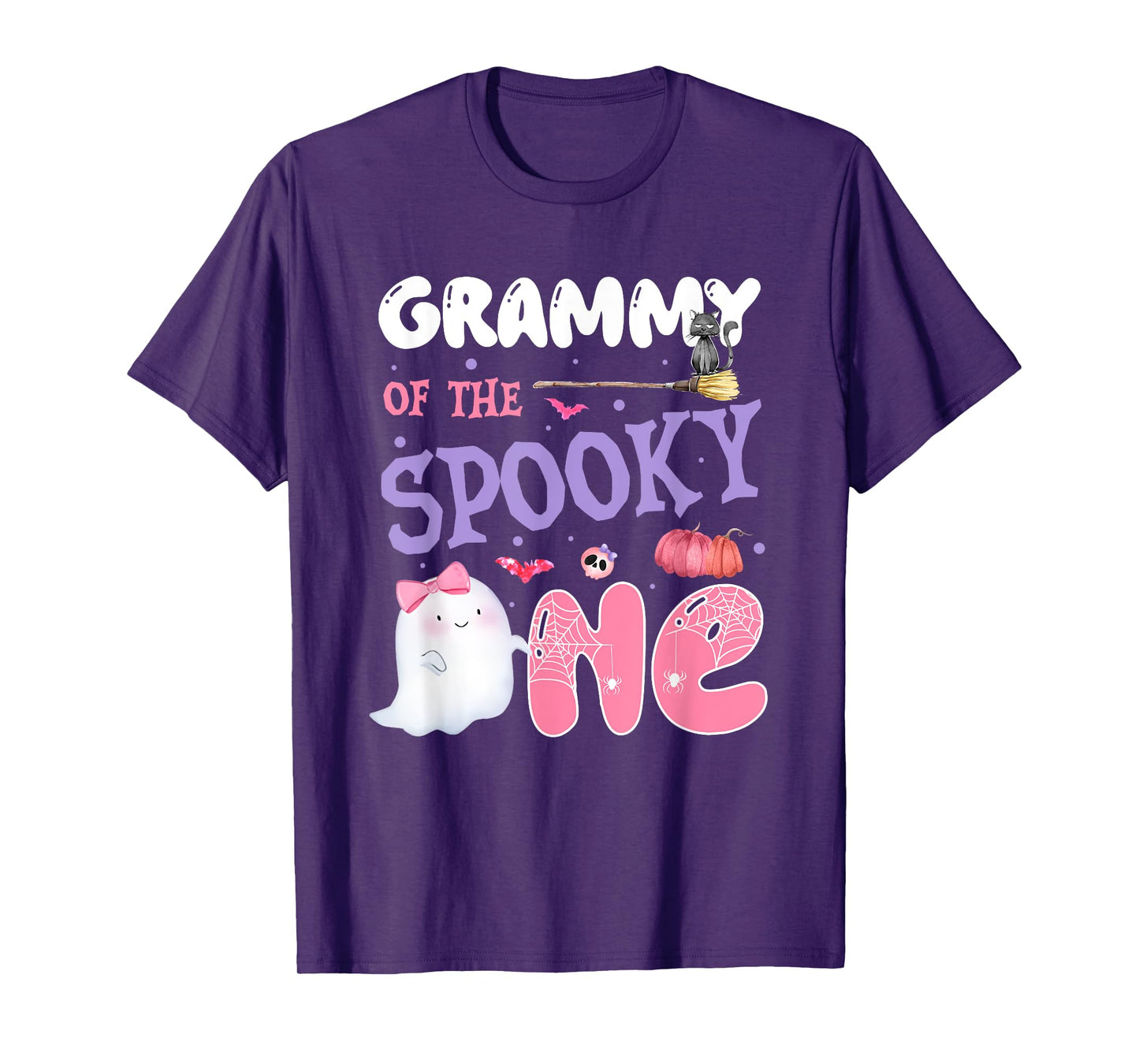 Grammy Of The Spooky One 1st Birthday Halloween Pink Ghost T-Shirt