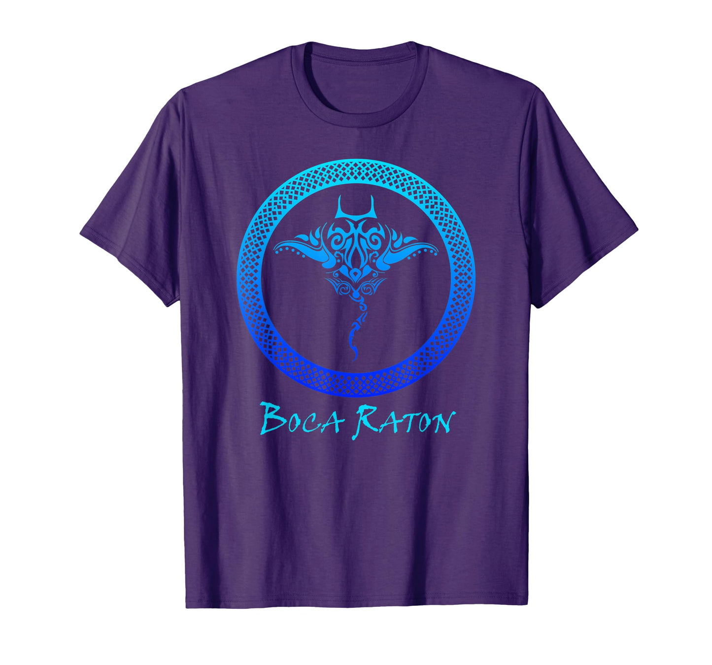 Boca Raton, Florida Vintage Retro Tribal Stingray Vacation T-Shirt