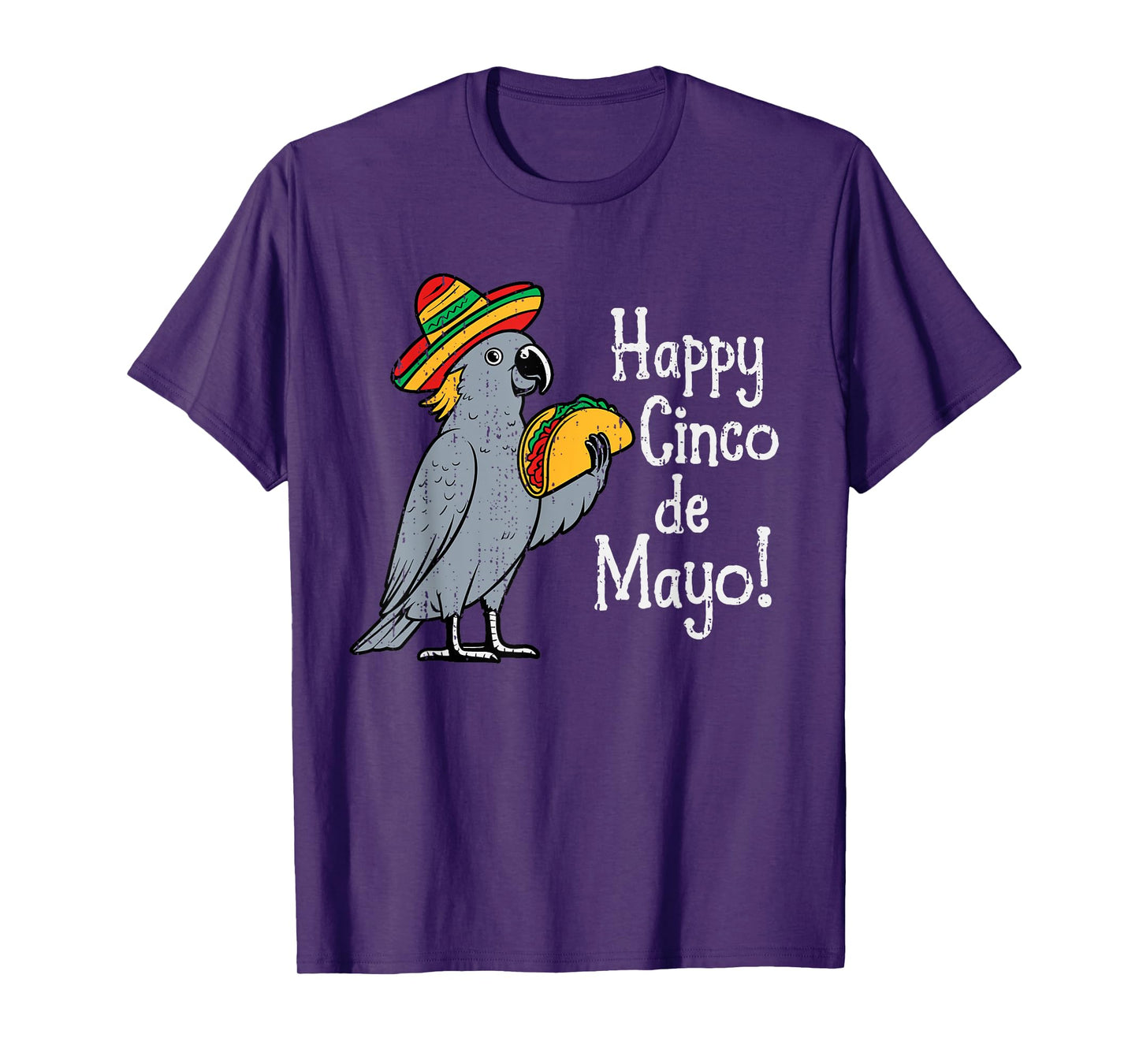 Parrot Sombrero Tacos Cinco De Mayo Mexican Fiesta Animal T-Shirt