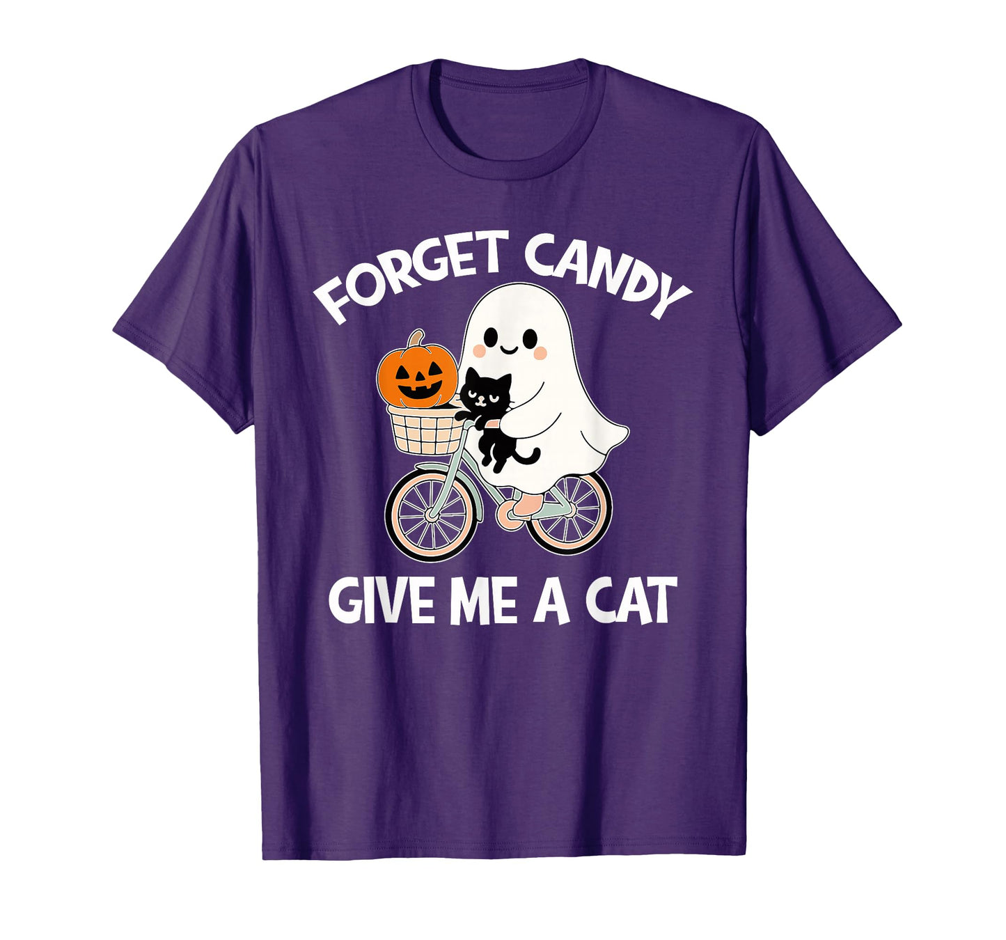 Halloween Forget Candy Give Me Cat Costume Women Men Kids T-Shirt