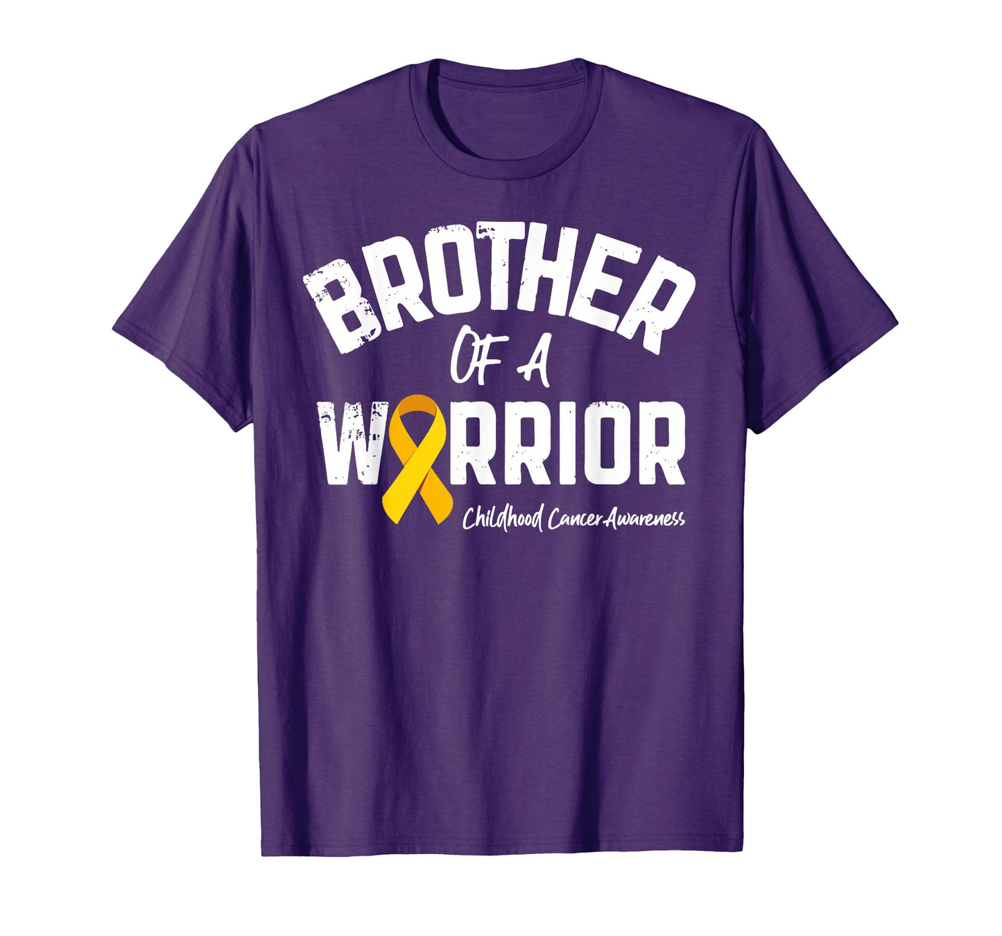 Brother Of A Warrior Childhood Cancer Awareness Boys Men T-Shirt