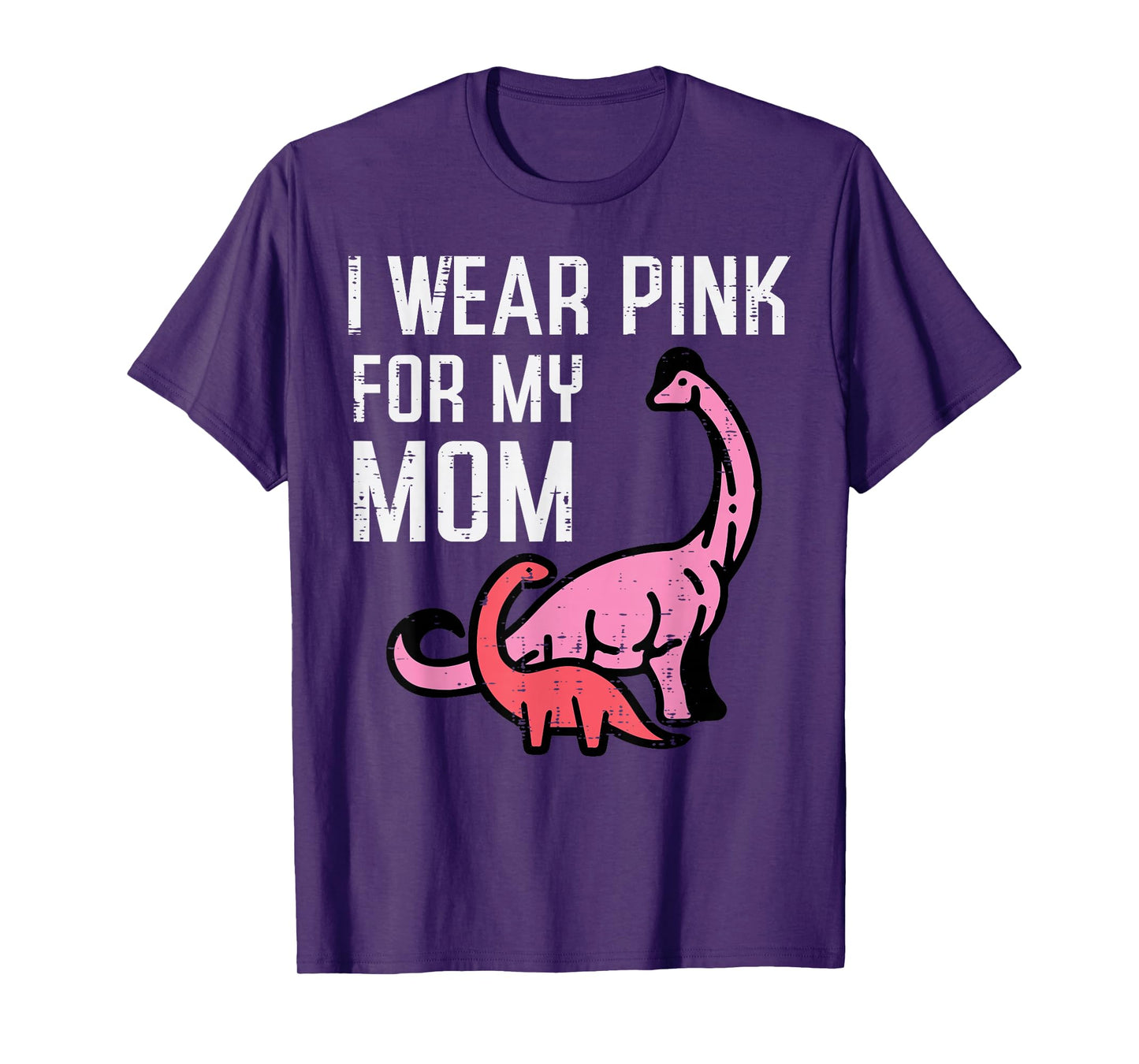 Dinosaurs Wear Pink For Mom Breast Cancer Awareness Boys T-Shirt