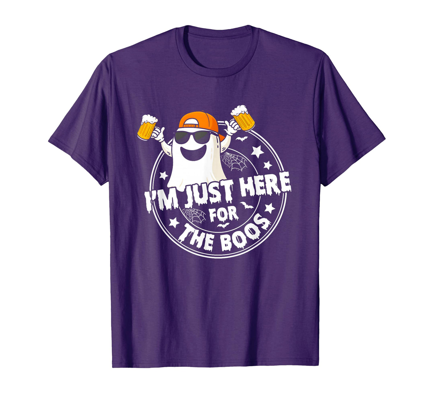 I'm Just Here for The Boos Funny Halloween Ghost Men Women T-Shirt