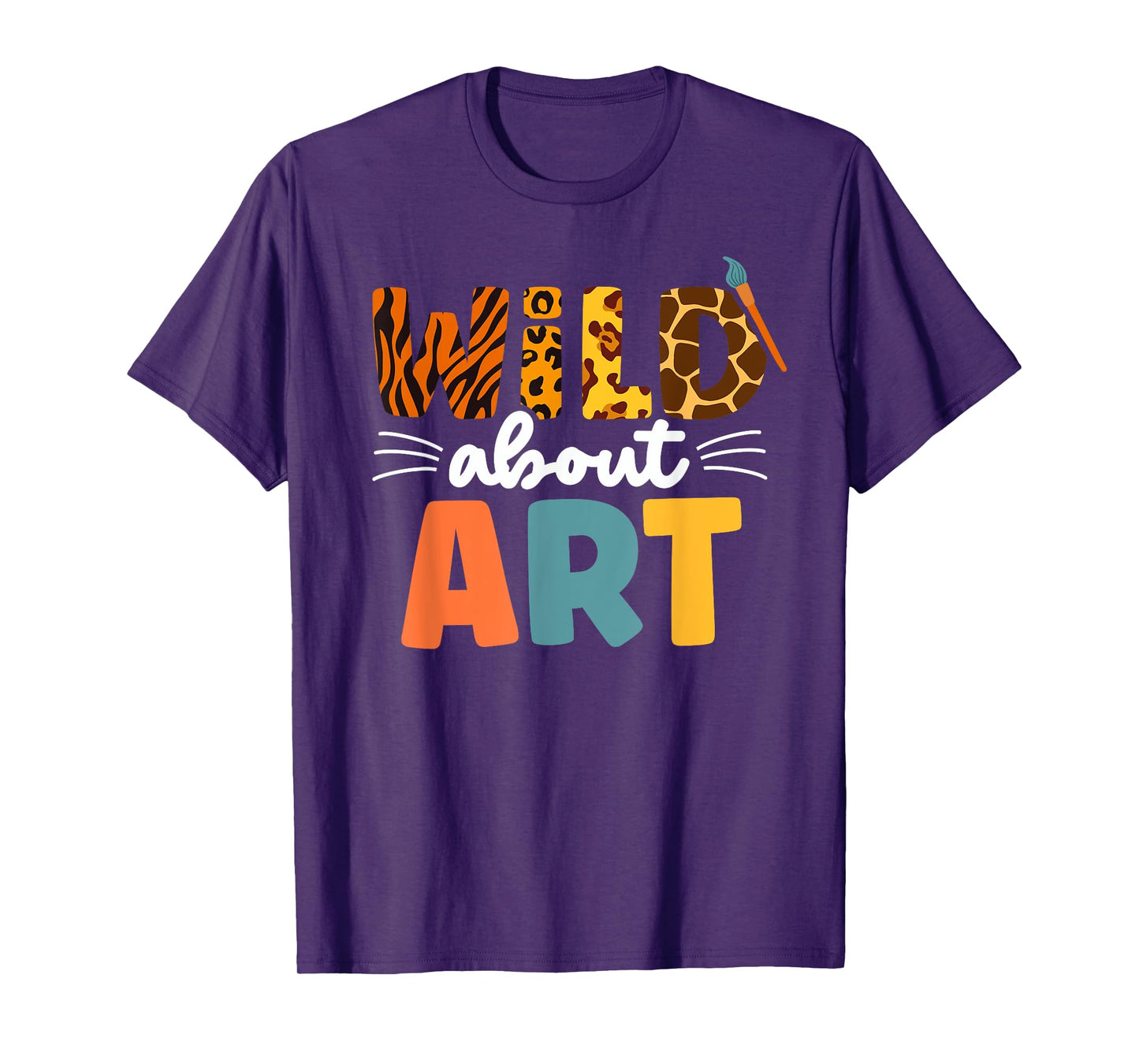 Cute Wild About art Leopard Creative Art Teacher Artists Men Women Kids T-Shirt