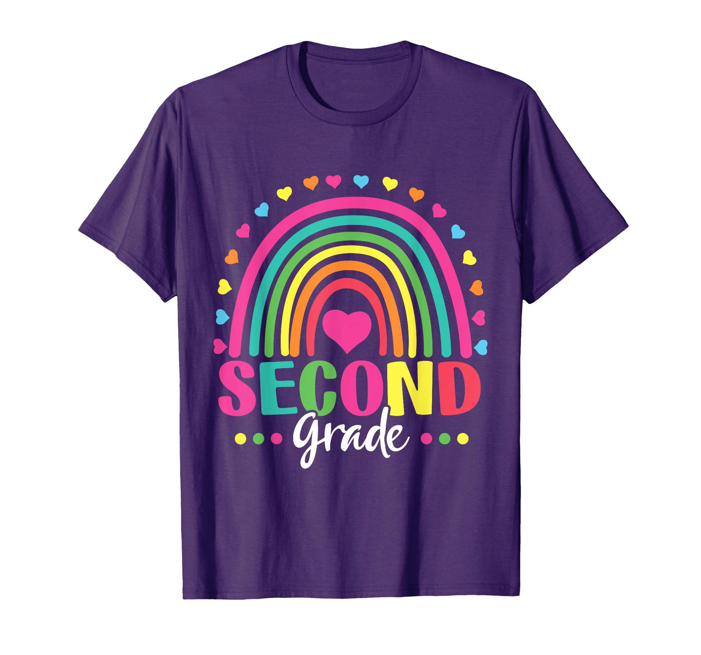 2nd Grade Rainbow Girl Boys Teacher Hello Second Grade Squad T-Shirt