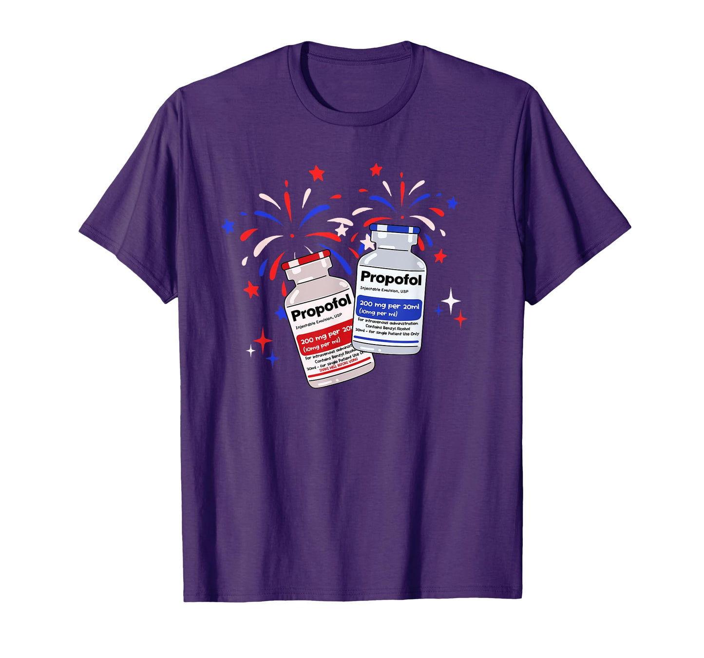 ICU Nurse 4th Of July New Year ER Nurse Gifts Poppin Bottles T-Shirt
