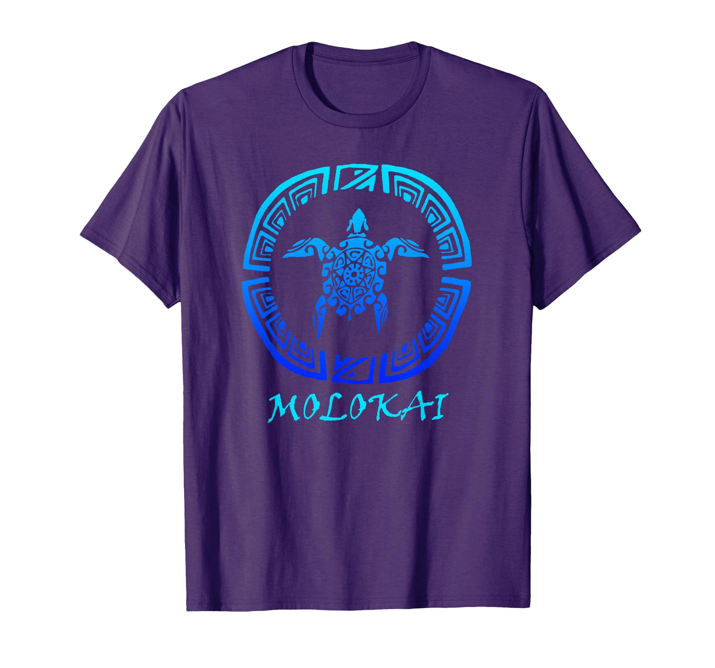Molokai, Hawaii Vintage Retro Tribal Sea Turtle Vacation T-Shirt