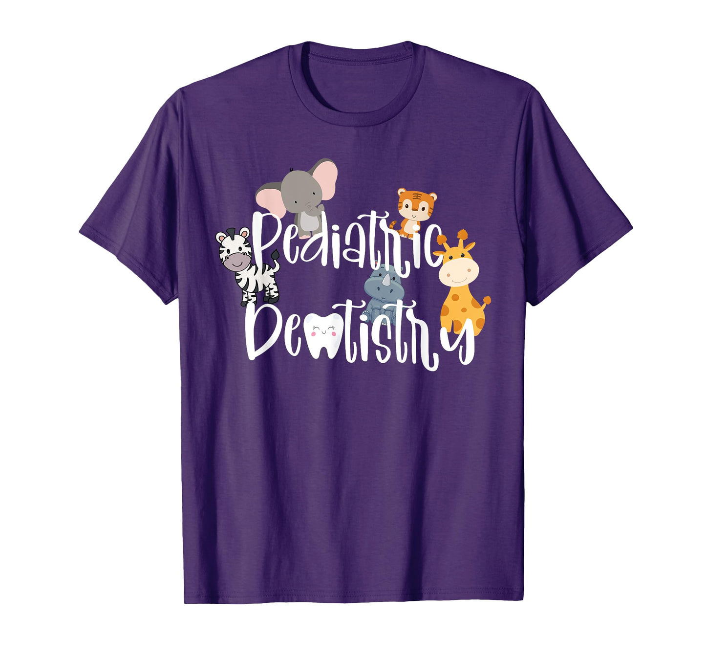 Safari Animals Pediatric Dentistry Dentist Dental Assistant T-Shirt