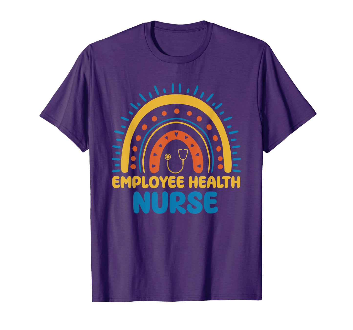 Cute Employee Health Nurse Boho Rainbow Occupational Health T-Shirt