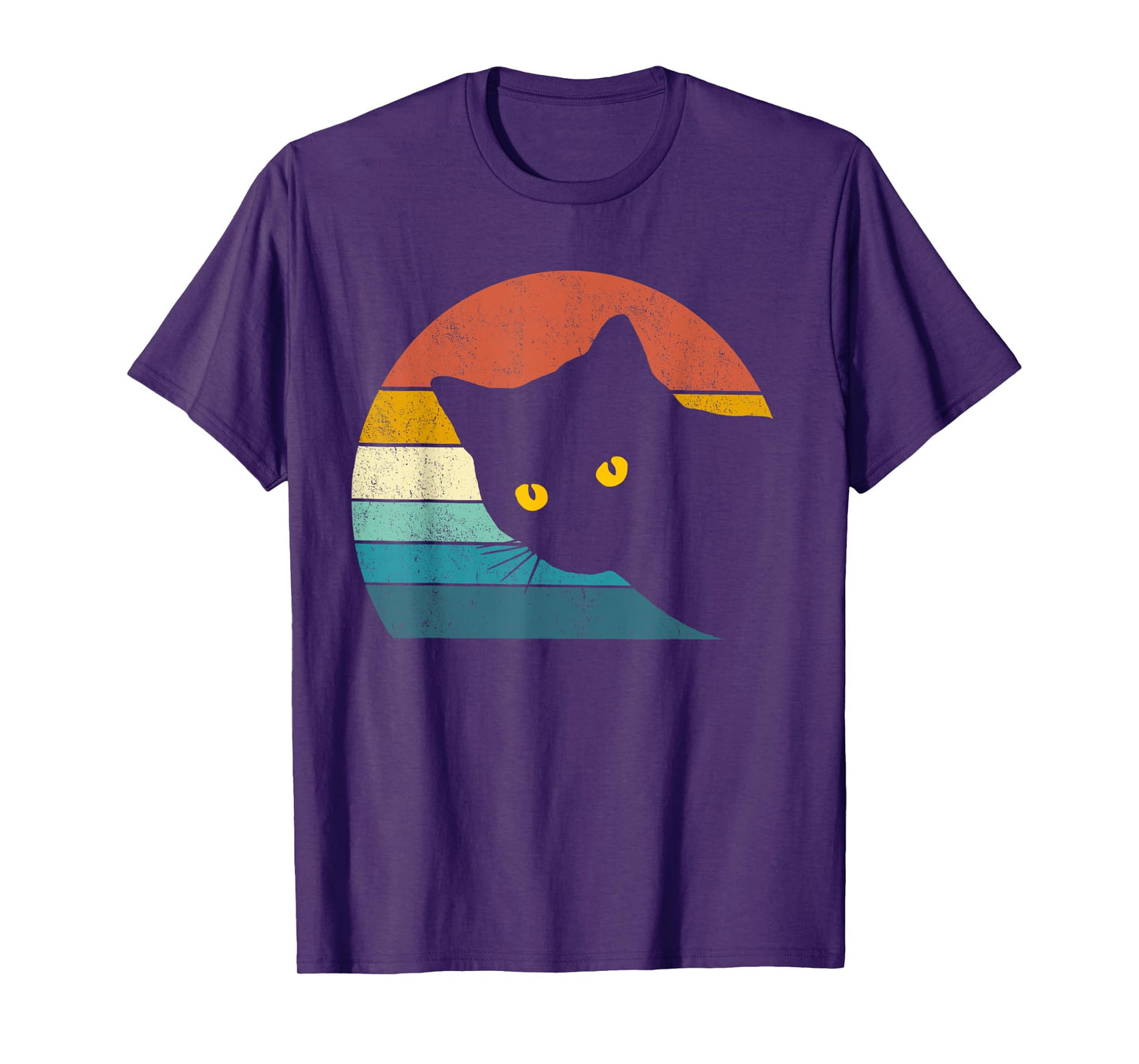 Vintage Black Cat Lover, Retro Style Cats Gift T-Shirt