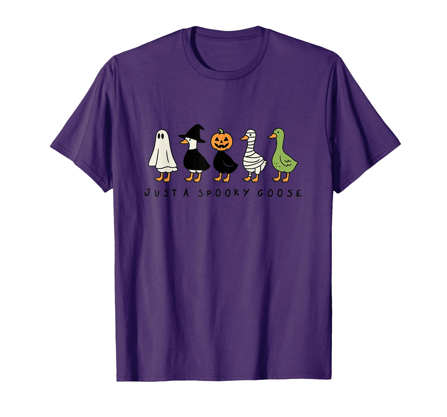 Just A Spooky Goose Halloween Silly Goose Funny Halloween T-Shirt