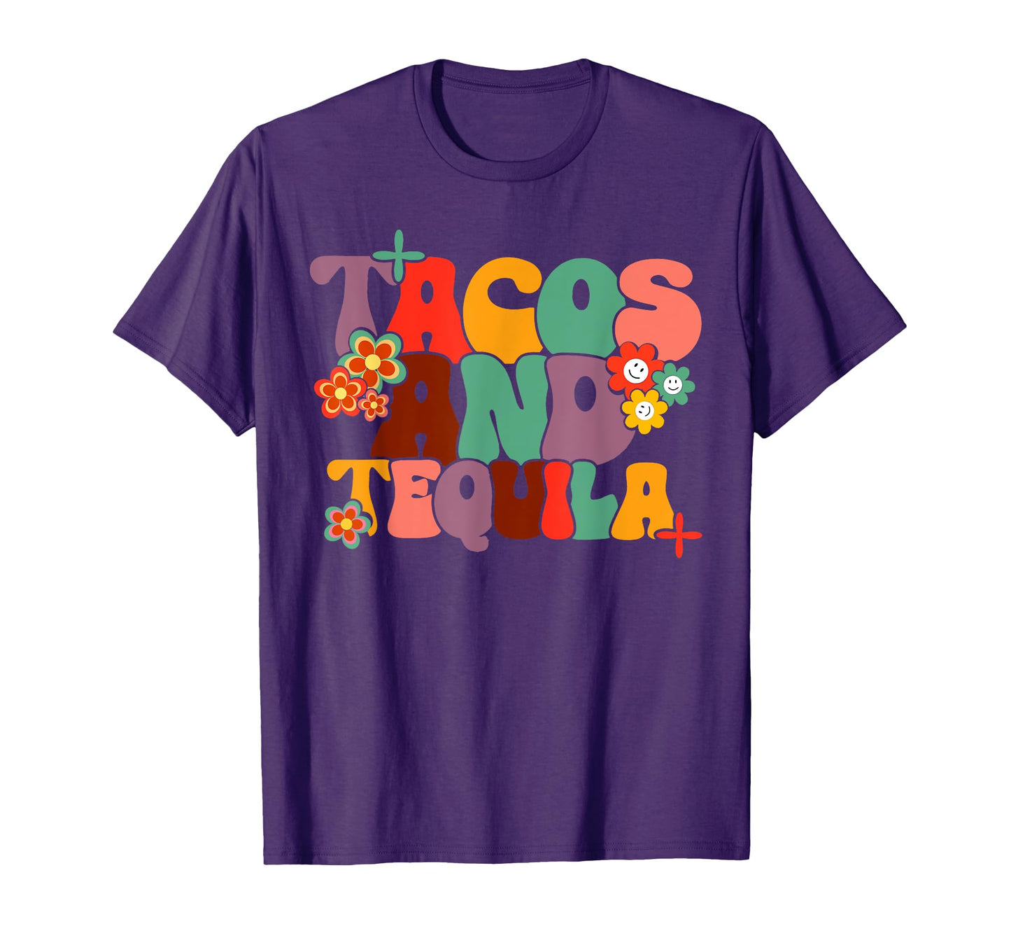 Tacos And Tequila Cinco De Mayo Groovy Mexican Drinking T-Shirt
