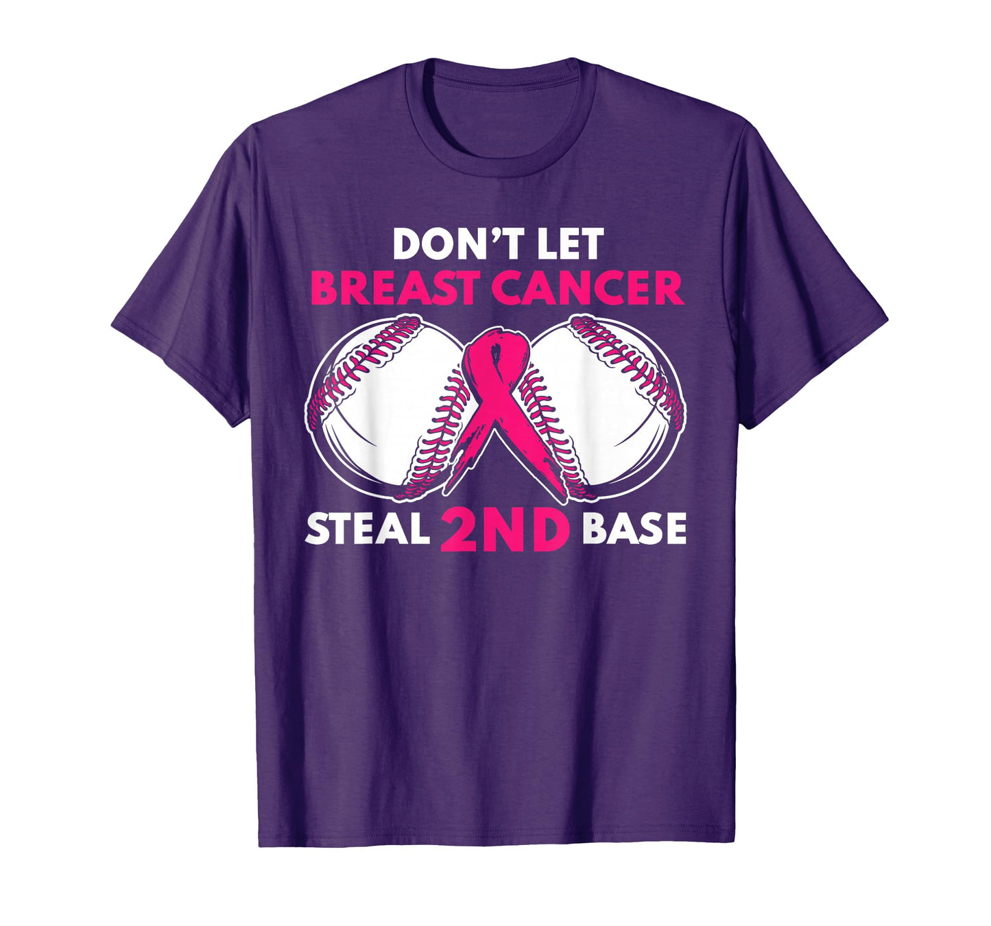 Breast Cancer Awareness Month Cute Baseball Pink October T-Shirt