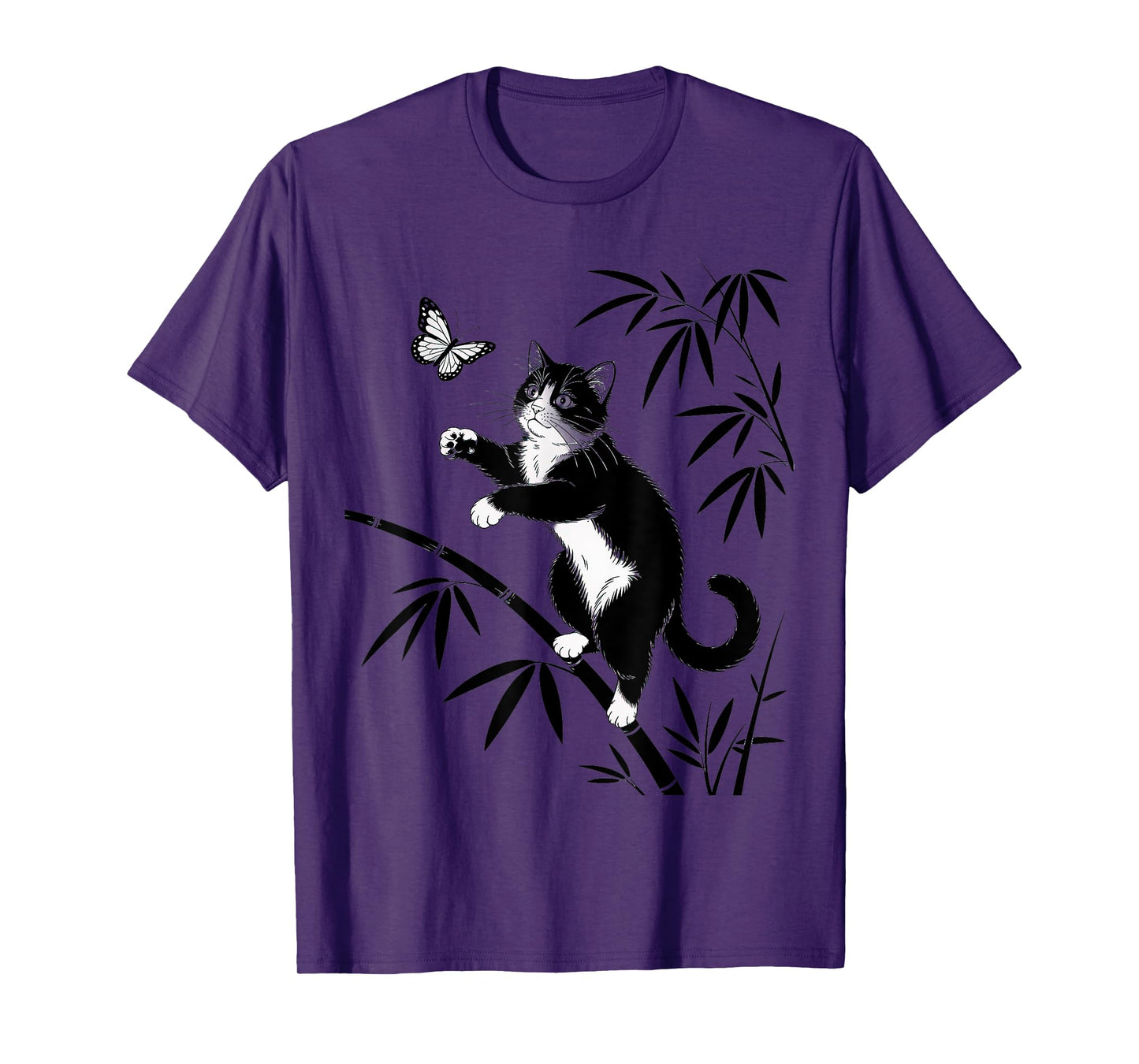 Cat Japanese Emaki Traditional Scroll Narrative Nature Scene T-Shirt
