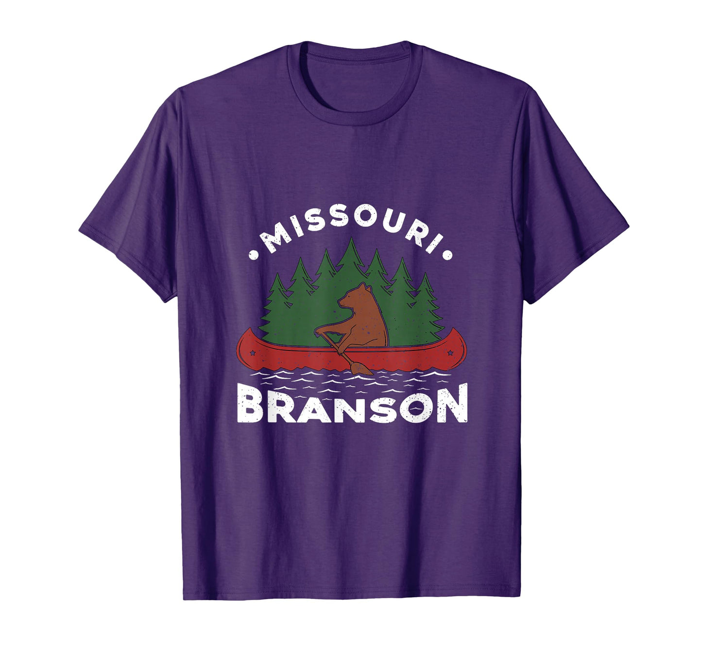 Funny Branson Missouri Bear Vintage Camping Rowing Souvenir T-Shirt