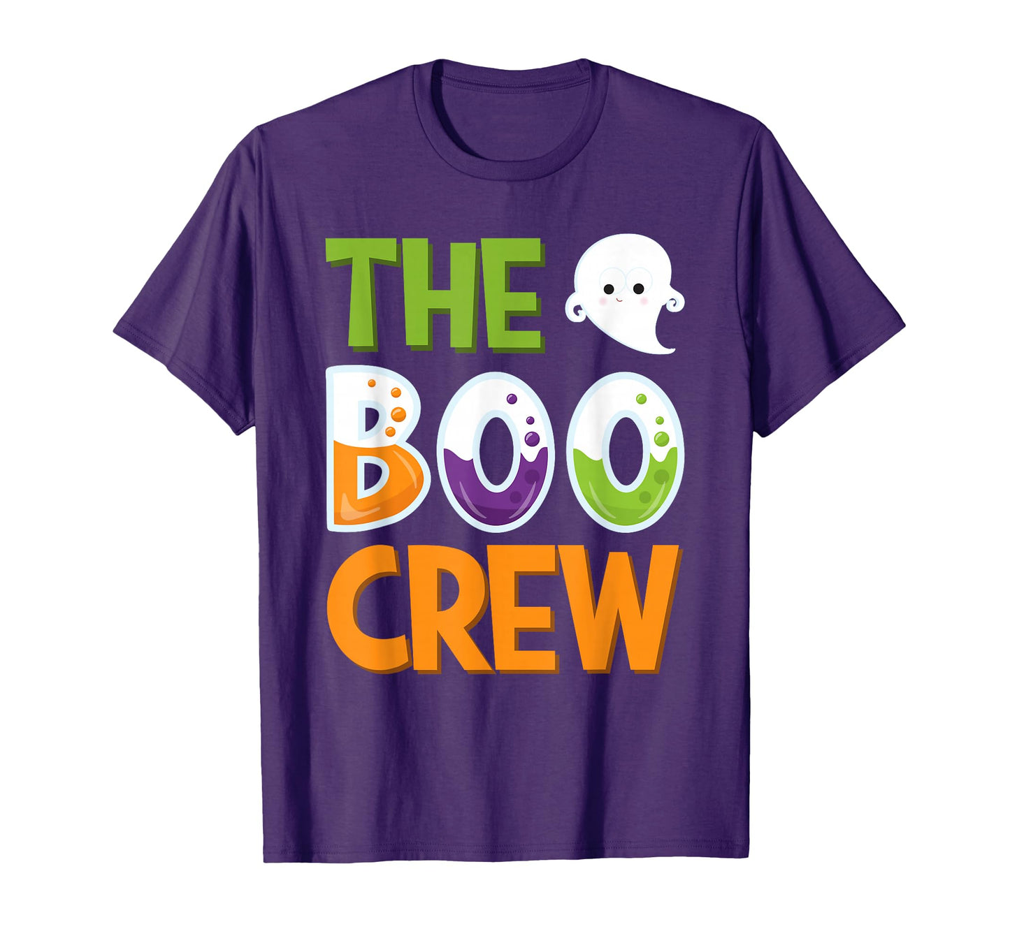 Halloween Ghost The Boo Crew Costume Matching Women Kids Men T-Shirt