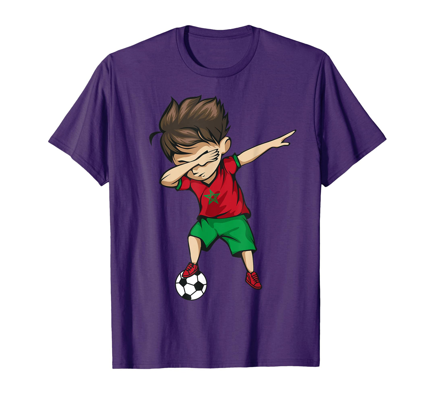 Dabbing Soccer Boy Morocco Jersey Shirt - Moroccan Football