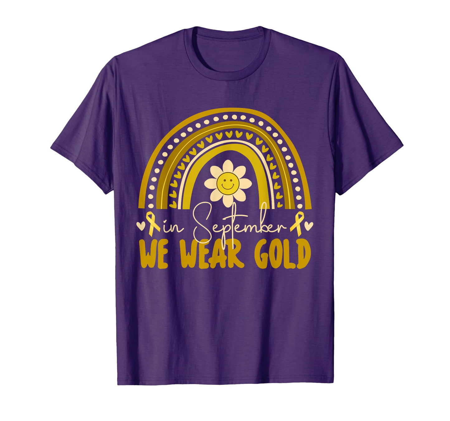 In September We Wear Gold Childhood Cancer Awareness T-Shirt