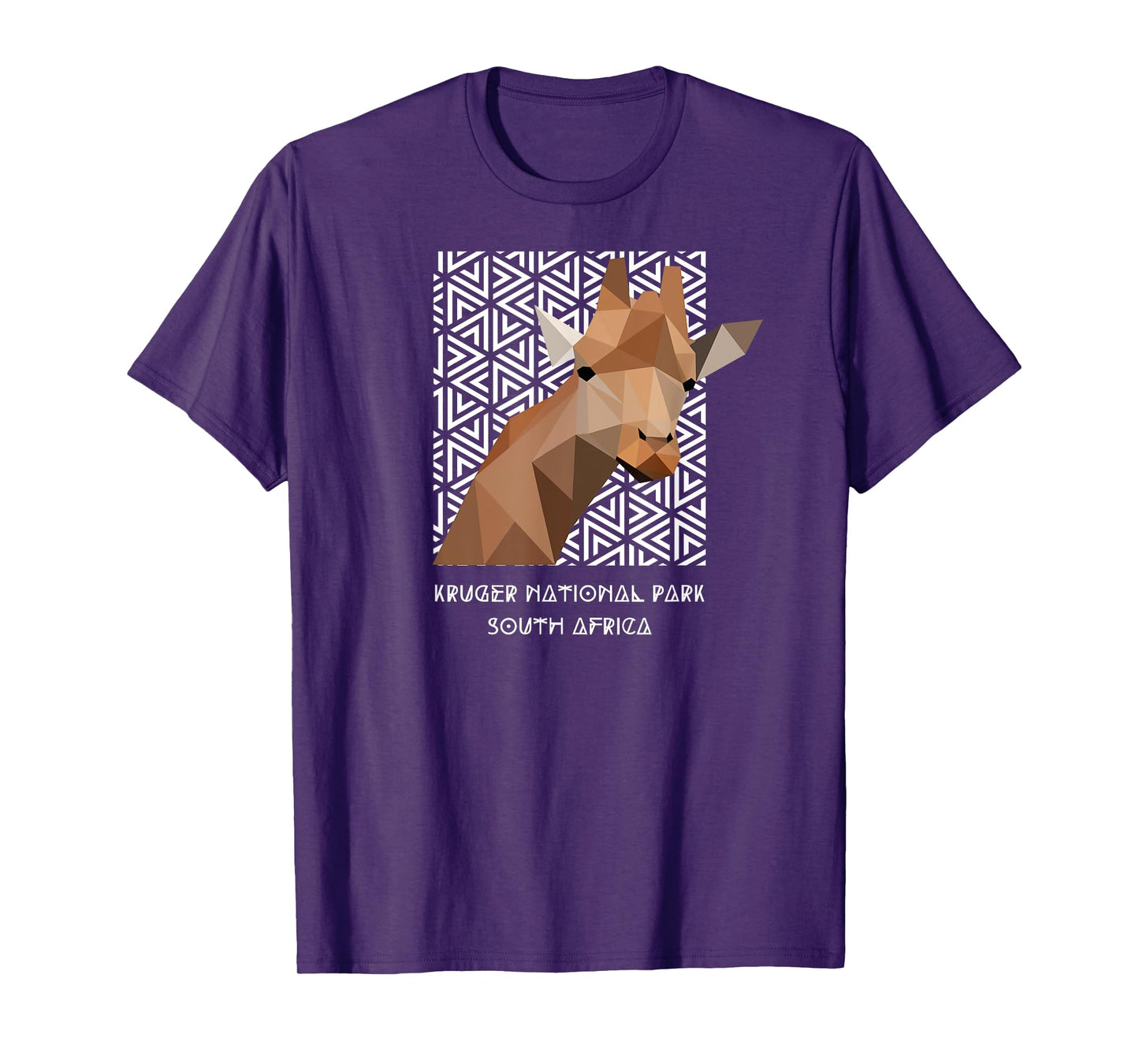 Kruger National Park South Africa Safari Geometric Giraffe T-Shirt