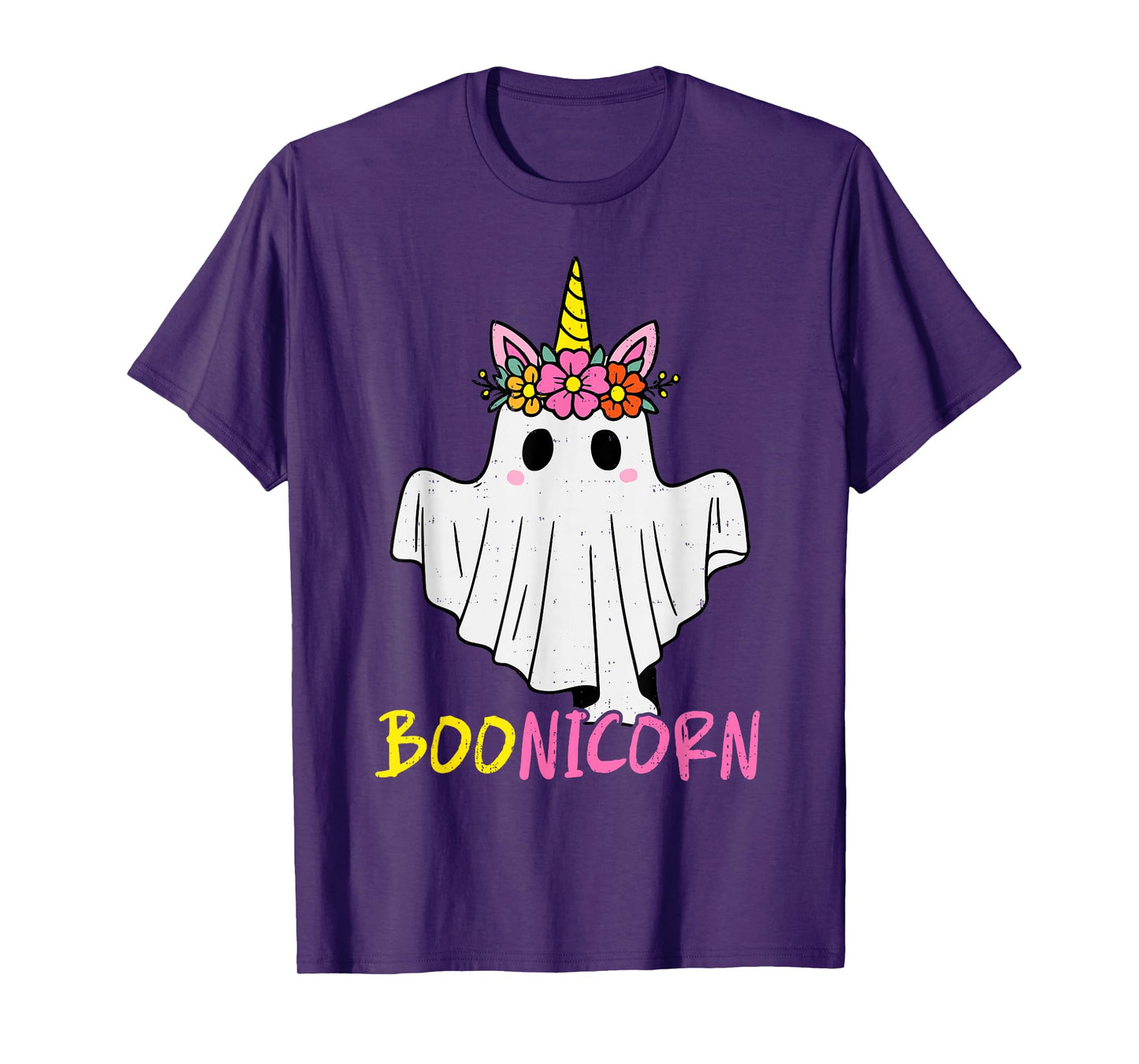 Boonicorn Ghost Unicorn Magical Spooky Halloween Girl Womens T-Shirt