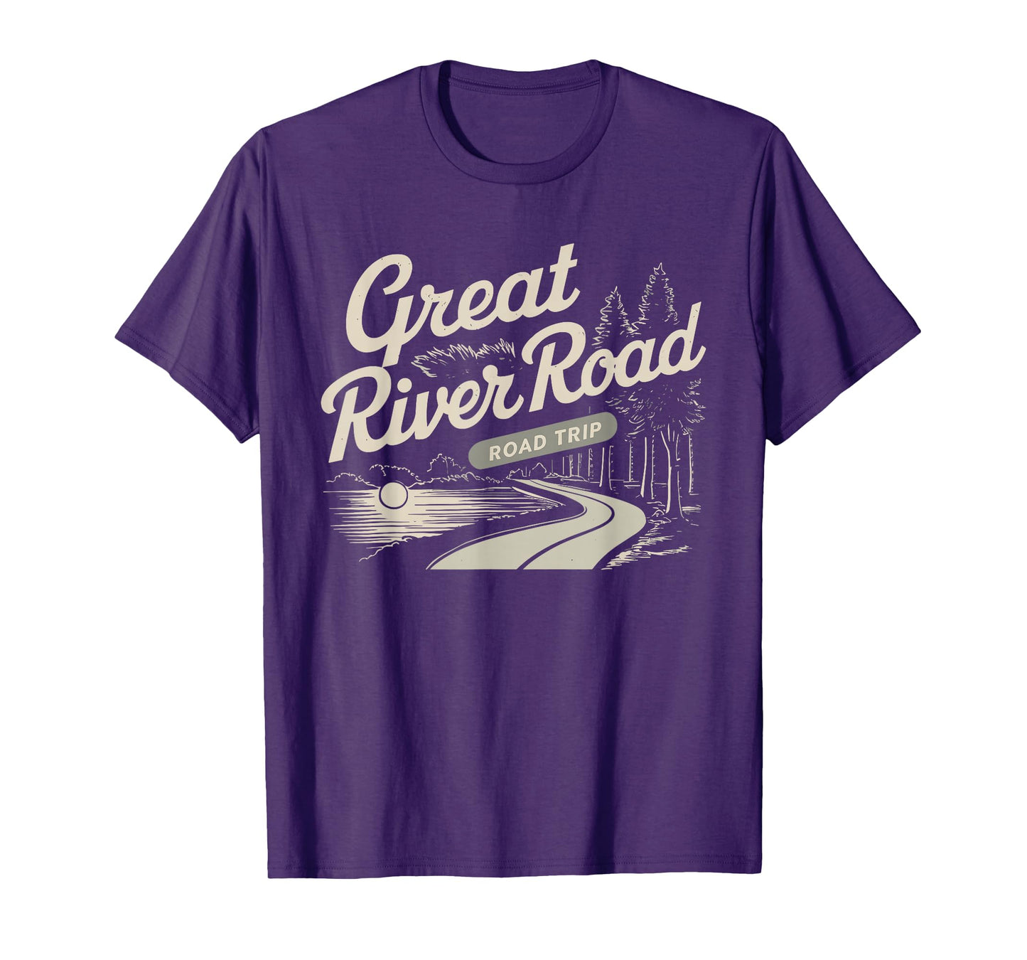 Great River Road Road Trip Scenic Byway Travel Souvenir T-Shirt