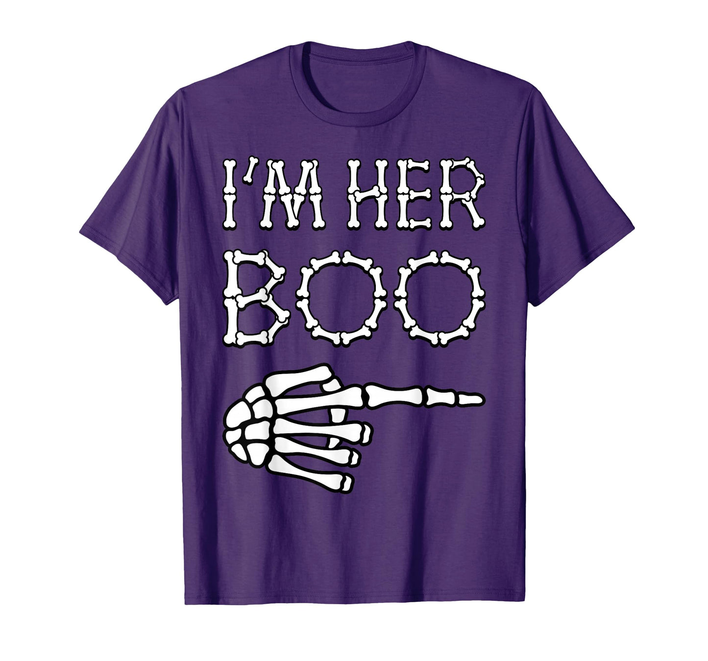 I’m Her Boo I’m His Ghoul Halloween Couples Matching Costume T-Shirt