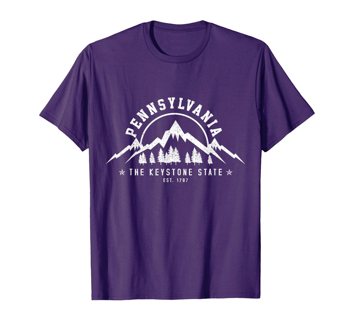 Pennsylvania State Est. 1787 Vintage Mountains Gift T-Shirt