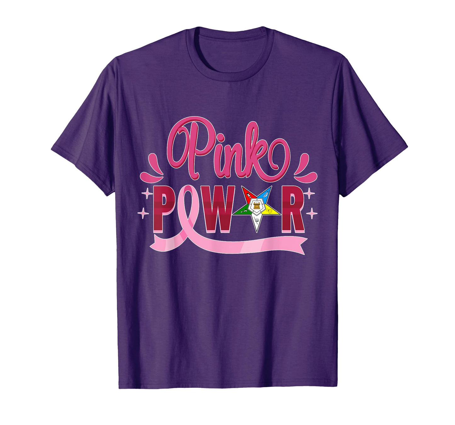 OES Pink Power Order of Eastern Star Breast Cancer Awareness T-Shirt