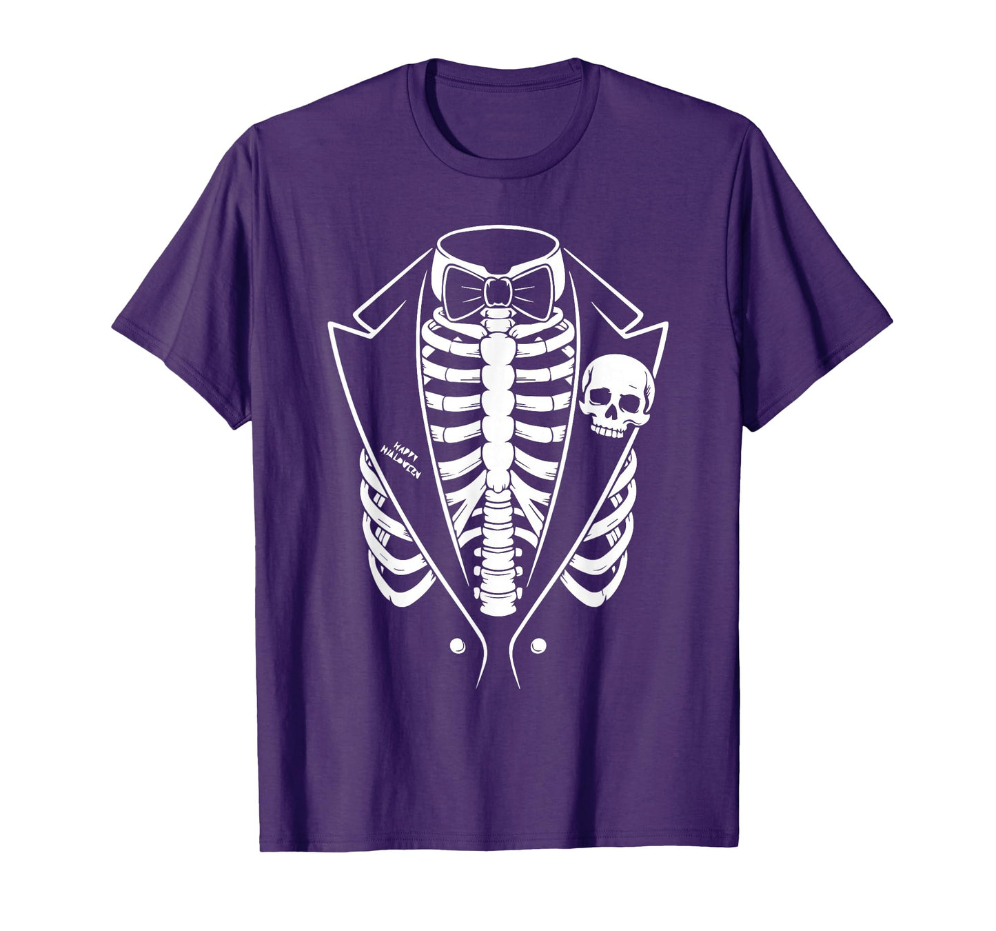 Elegant Skeleton Tuxedo Rib Cage Halloween Costume Idea Men T-Shirt