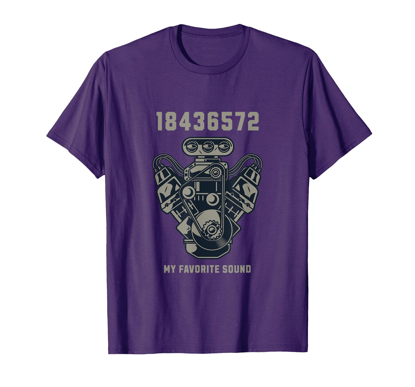 Classic Car Racing V8 Engine Firing Order Favorite Sound T-Shirt