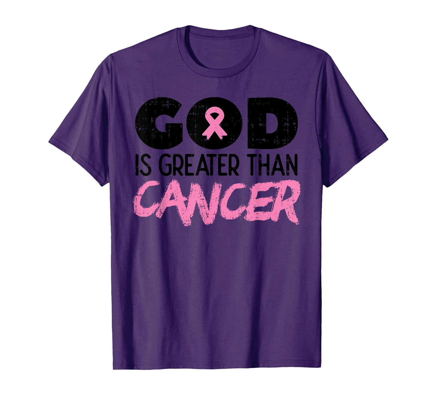 God Is Greater Than Cancer Breast Cancer Awareness Hope Gift T-Shirt