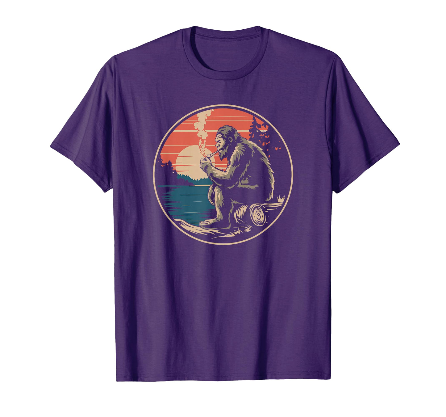 Bigfoot in Nature Tuxedo A "J" Funny Nature Weed Art T-Shirt