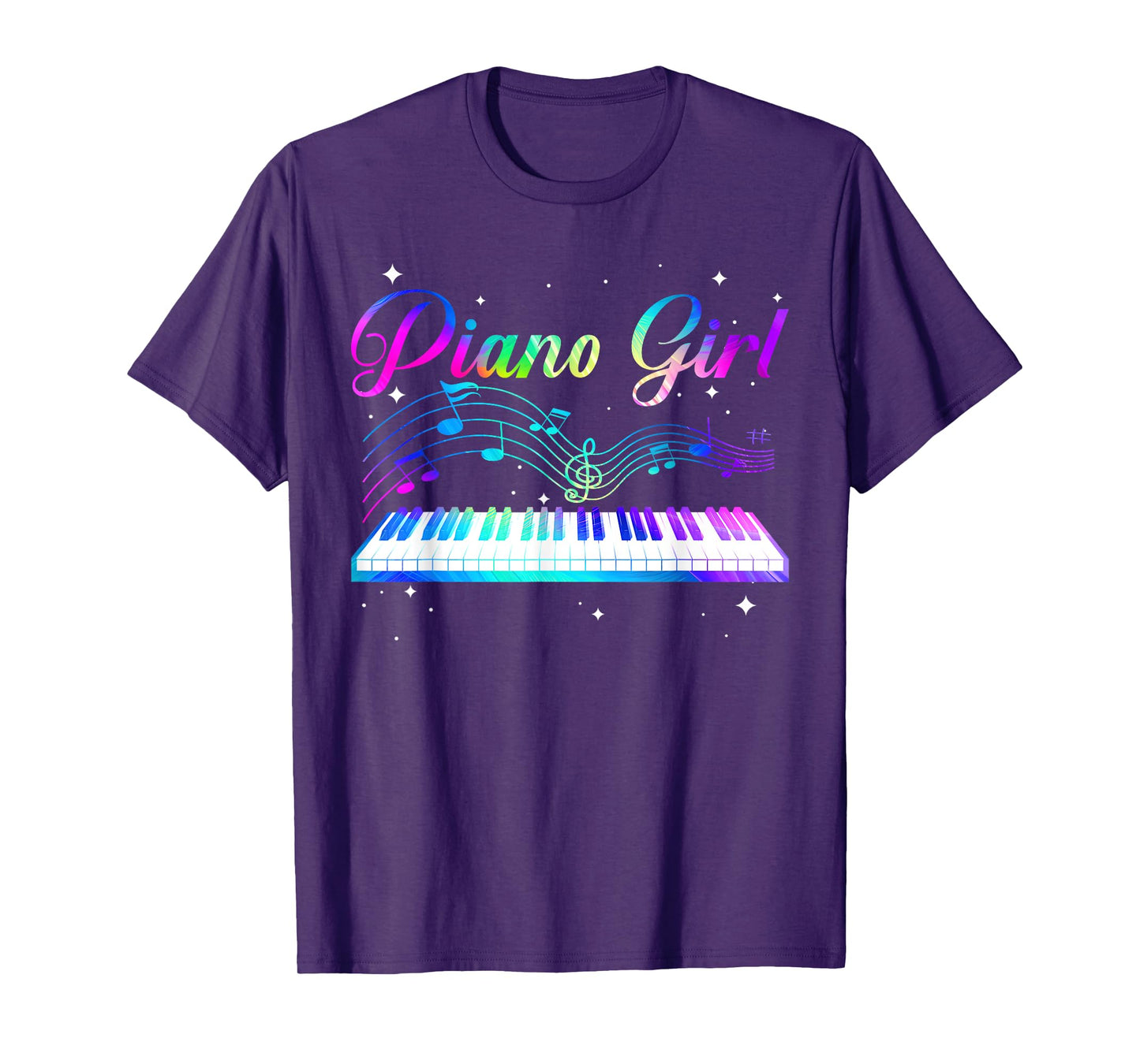 Funny Piano Art For Girls Women Musical Themed Piano Players T-Shirt