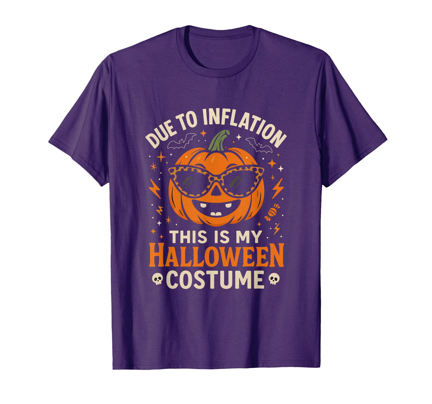 Due to Inflation Funny Pumpkin Halloween Costume T-Shirt