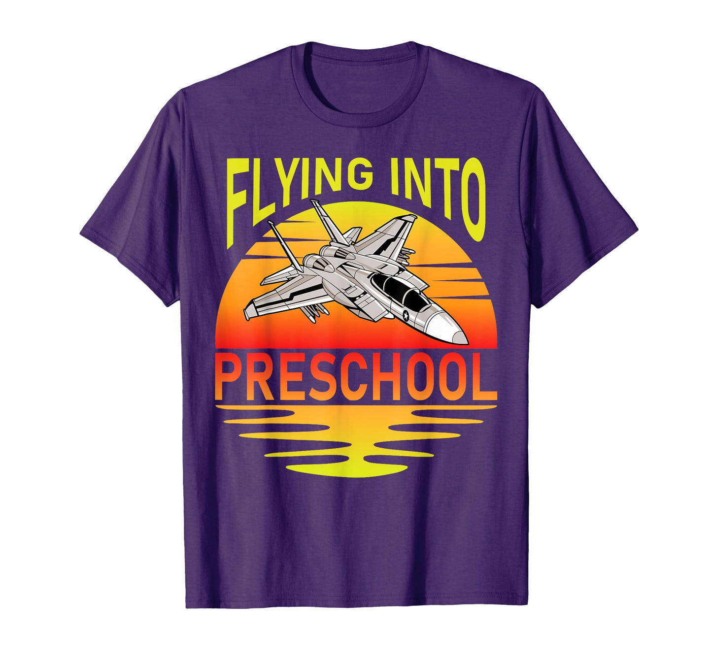Flying Into Preschool Airplane Teacher Back To School Men Women Kids T-Shirt