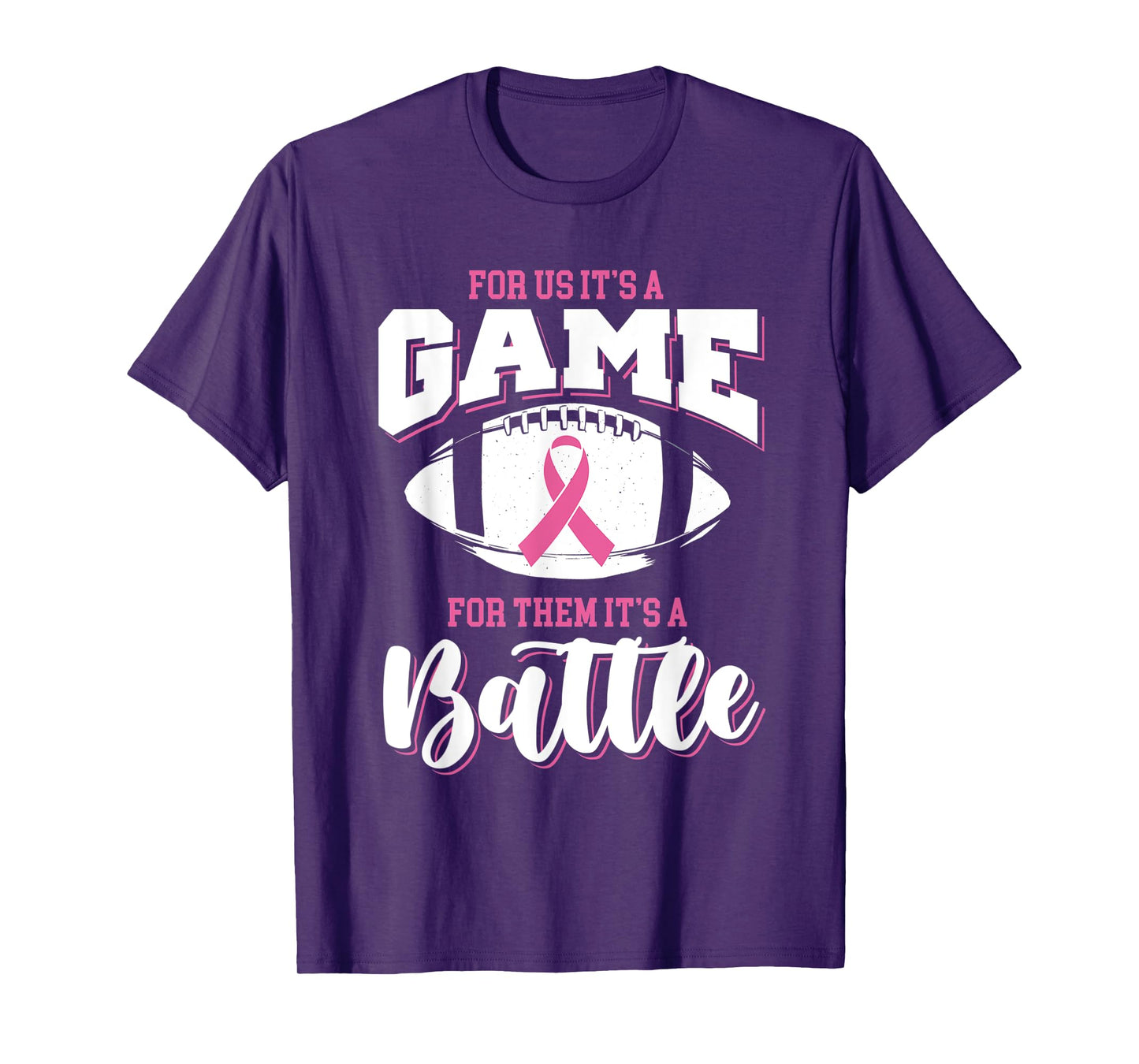 Football It's a battle breast cancer awareness T-Shirt